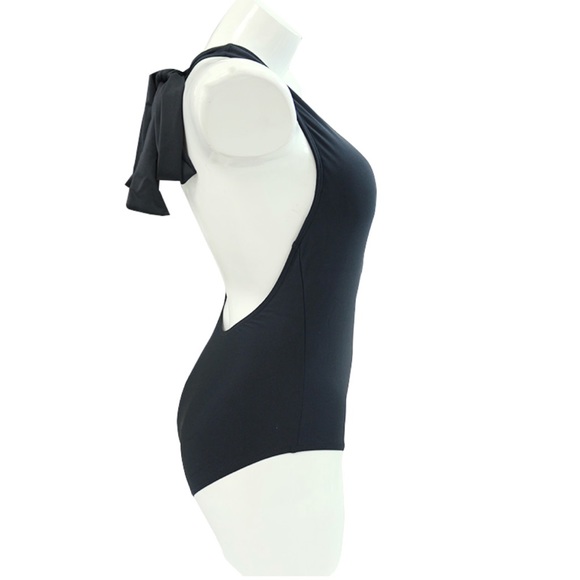 Asymmetric one shoulder bow knot bathing suit - Picture 7 of 8